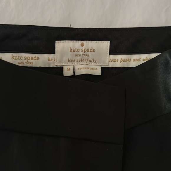 Kate Spade black tailored tuxedo pant size 8 - Picture 2 of 2